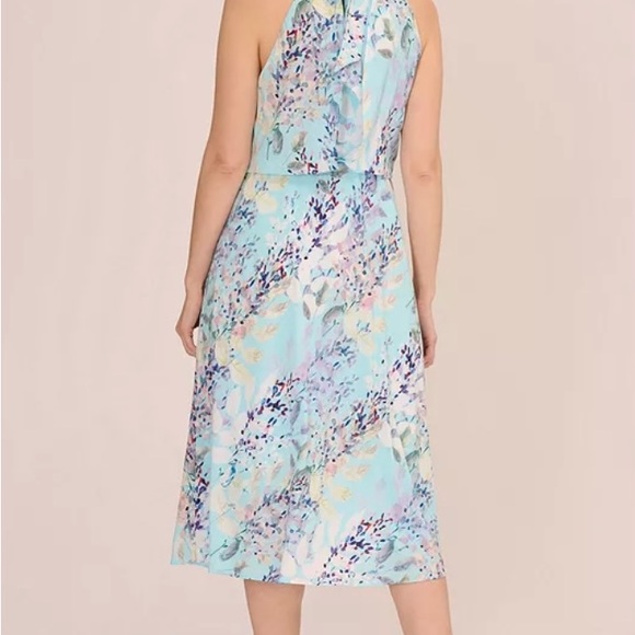 Adrianna Papell Floral Mock Neck
Midi Dress, Light Blue Multi, Size: 2 - Picture 6 of 15